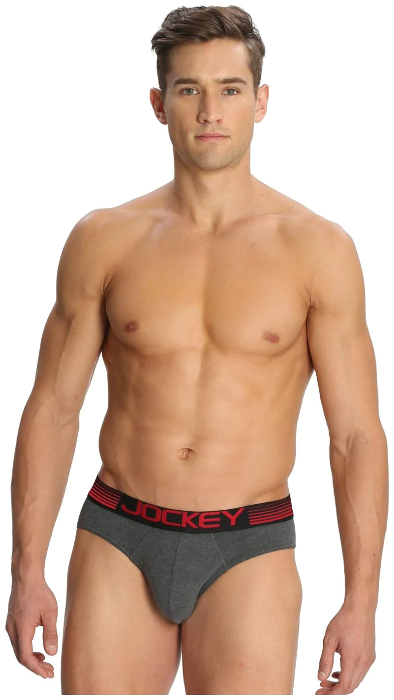 JOCKEY BIKINI BRIEF US07 CHARCOAL (L)